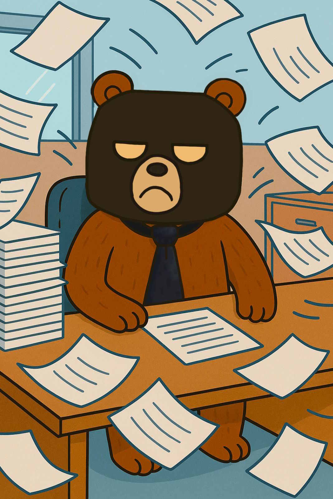 Bored of Work Bear mascot